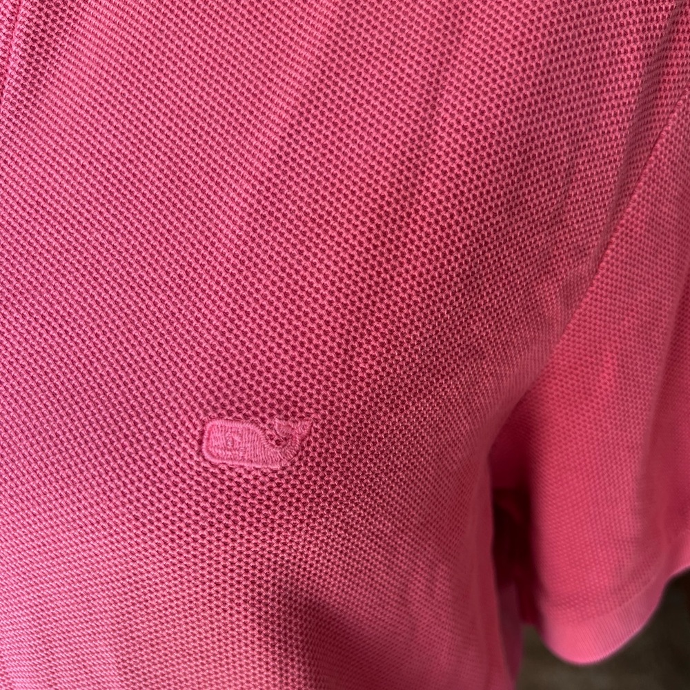 Men’s Vineyard Vines pink polo short sleeve shirt. - Picture 15 of 16